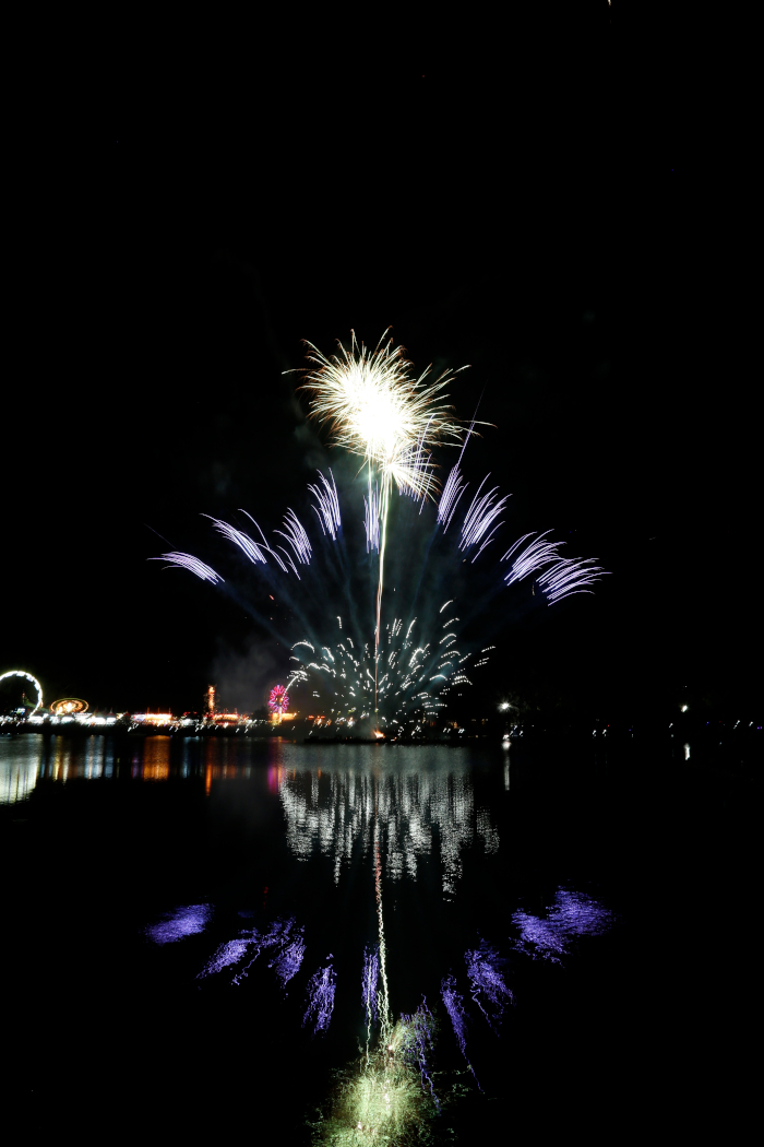 Fireworks reflected in Lagoon